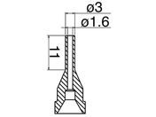 白光/はんだ吸取器(FR410-81)用ノズル ロング型/N61-14