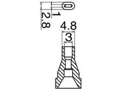白光/はんだ吸取器(FR410-81)用ノズル 長円型/N61-15