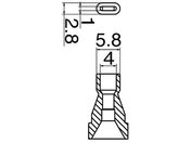 白光/はんだ吸取器(FR410-81)用ノズル 長円型/N61-16