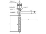 旭製作所/高真空グリースレスバルブL型(アングルタイプ)溝付/2226-8L-G