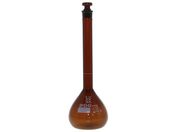 柴田科学/メスフラスコ(全量フラスコ・カスタムA)茶 200mL/026100-200