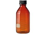 SCHOTT/DURAN/ねじ口びん(メジュームびん)茶褐色 黒キャップ付 1L/017210-10002A