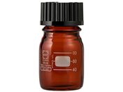SCHOTT/DURAN/ねじ口びん(メジュームびん)茶褐色 黒キャップ付 100mL/017210-1002A