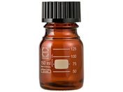 SCHOTT/DURAN/ねじ口びん(メジュームびん)茶褐色 黒キャップ付 150mL/017210-1502A