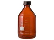 SCHOTT/DURAN/ねじ口びん(メジュームびん)茶褐色 赤キャップ付 2L/017210-20001