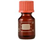 SCHOTT/DURAN/ねじ口びん(メジュームびん)茶褐色 赤キャップ付 25mL/017210-2511A