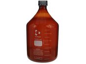 SCHOTT/DURAN/ねじ口びん(メジュームびん)茶褐色 黒キャップ付 5L/017210-50002