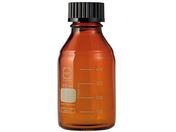 SCHOTT/DURAN/ねじ口びん(メジュームびん)茶褐色 黒キャップ付 500mL/017210-5002A