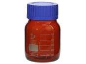 SCHOTT/DURAN/ねじ口びん 広口 茶褐色 青キャップ付 500mL/017250-1500A