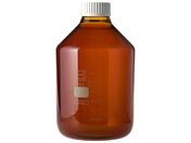 SCHOTT/DURAN/ねじ口びん 広口 茶褐色 白キャップ付 10L/017250-310000