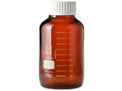 SCHOTT/DURAN/ねじ口びん 広口 茶褐色 白キャップ付 2L/017250-32000