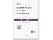 スワン/HDポリエチレン袋 No.714(280×410mm)紐無 200枚×10袋