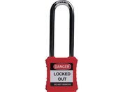 IFAM/ロックアウト用南京錠 スチール製シャックル ツル長 赤 0 44706