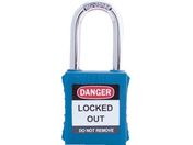 IFAM/ロックアウト用南京錠 スチール製シャックル 青 0 44740