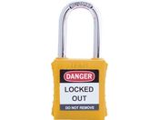 IFAM/ロックアウト用南京錠 スチール製シャックル 黄 0 44780