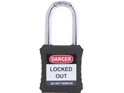 IFAM/ロックアウト用南京錠 スチール製シャックル 黒 0 44860