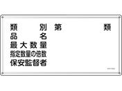 緑十字/消防・危険物標識 類別・品名・保安監督者