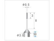 ナカニシ/SP電着小径ダイヤモンドバー 円筒型 φ0.5×3×軸φ3 #600 11813