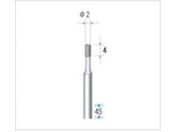 ナカニシ/電着CBNバー 円筒型 φ2×6×軸φ3 #220 12175