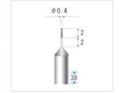 ナカニシ/超硬軸電着CBNバー 円筒型 φ0.4×2×軸φ3 #600 12252