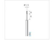 ナカニシ/超硬軸電着CBNバー 円筒型 φ1.5×4×軸φ3 #140 12261