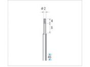 ナカニシ/超硬軸電着CBNバー 円筒型 φ2×4×軸φ3 #140 12263