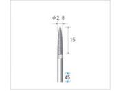 ナカニシ/電着ダイヤモンドバー 砲弾型 φ2.8×15×軸φ3 #120 12455
