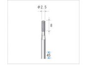 ナカニシ/クラフトダイヤモンドバー 3本入 円筒型 φ2.5×8×軸φ3 #120 12804