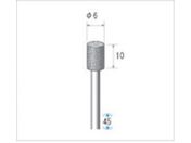 ナカニシ/クラフトダイヤモンドバー 3本入 円筒型 φ6×10×軸φ3 #100 12809