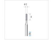 ナカニシ/クラフトダイヤモンドバー 3本入 円筒先丸型 φ2×8×軸φ3 #120 12817