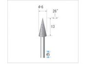 ナカニシ/クラフトダイヤモンドバー 3本入 テーパー型 φ6×13×軸φ3 #100 26° 12829