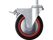 ハンマー/ねじ込み旋回式ゴム車輪 ナイロンホイール・ボールベアリング M12 125mm トータルロック 4150MA-RB125