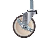 ハンマー/ねじ込み旋回式ウレタン車輪 ナイロンホイール・ベアリング 100mm ストッパー付 415EA-UR100