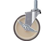 ハンマー/ねじ込み旋回式ウレタン車輪 ナイロンホイール 125mm ストッパー付 415EA-UR125