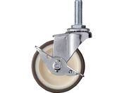 ハンマー/ねじ込み旋回式ウレタン車輪 ナイロンホイール 75mm ストッパー付 415EA-UR75