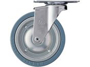 ハンマー/プレート式キャスター プレート式キャスター 自在 車輪径125mm ゴム車輪 スチールホイール Eシリーズ 420E-PR125