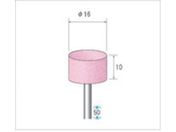 ナカニシ/軸付砥石 10本入 円筒型 φ16×10×軸φ3 WA #60 42442