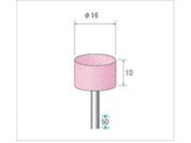 ナカニシ/軸付砥石 10本入 円筒型 φ16×10×軸φ3 WA #100 42452
