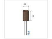 ナカニシ/ブラウン砥石 10本入 円筒型 φ8×13×軸φ3 A・WA #60 42735