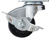 ハンマー/プレート式キャスター プレート式キャスター 自在 ストッパー付 車輪径50mm ゴム車輪 450P 45015P-R50