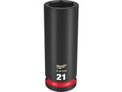 milwaukee/SHOCKWAVE IMPACT DUTY ディープインパクトソケット 1/2インチ 12.7mm 角 21mm 49-66-6282