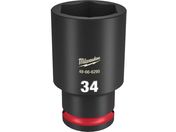 milwaukee/SHOCKWAVE IMPACT DUTY ディープインパクトソケット 1/2インチ 12.7mm 角 34mm 49-66-6295