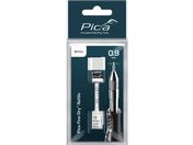 ピカマーカー/建築用シャープペンシル Fine Dry 用丸芯0.9mm 12本入り 白 ブリスターパック 7032SB