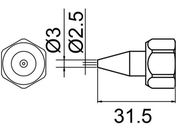 白光/ノズル N-2.5 袋ナット付801-N-2.5