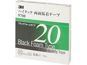 3M/ハイタック両面接着テープ 9708 20mmX10m 黒 1巻=1箱 9708
