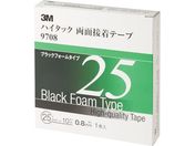 3M/ハイタック両面接着テープ 9708 25mmX10m 黒 1巻=1箱 9708