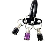 ベストツール/BEST 3pcs.ビットホルダー オーバルカラビナ・3つ穴プレート付 紫 BTH-3VBL