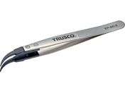 TRUSCO/ESDチップピンセット 曲がり型 先端幅0.6mm EP-M0.6