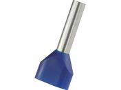 TRUSCO/フェルール圧着端子 絶縁スリーブ付き ツインタイプ 2.5-13 100個入 FTT2513-BL