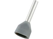 TRUSCO/フェルール圧着端子 絶縁スリーブ付き ツインタイプ 0.75-10 100個入 FTT7510-GY
